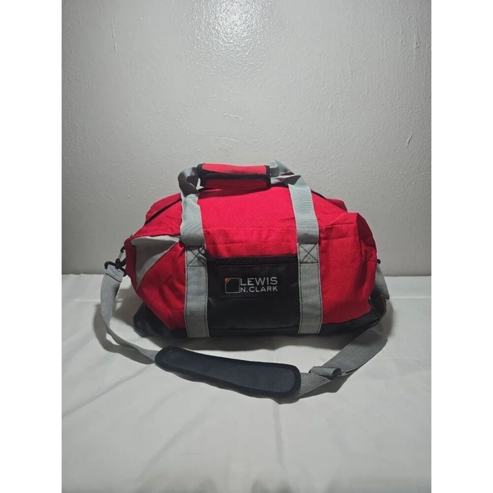 Lewis N. Clark Sports/Travel Bag – Red and Gray